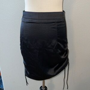 ADIKA DRAWSTRING SATIN MINI SKIRT SIZE SMALL